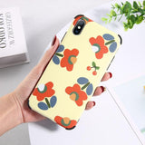 Retro Flower Leaf Fruit Soft TPU Phone Case Back Cover for iPhone XS Max/XR/XS/X/8 Plus/8/7 Plus/7/6s Plus/6s/6 Plus/6 - halloladies
