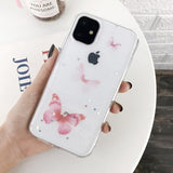 Butterfly Glitter Star Clear Soft Phone Case Back Cover for iPhone 12 Pro Max/12 Pro/12/12 Mini/11 Pro Max/11 Pro/11/XS Max/XR/XS/X/8 Plus/8 - halloladies