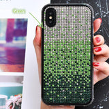 Shiny Gradient Diamond Phone Case Back Cover - iPhone 11 Pro Max/11 Pro/11/XS Max/XR/XS/X/8 Plus/8/7 Plus/7/6s Plus/6s/6 Plus/6 - halloladies