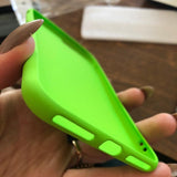Solid Color Fluorescent Green Soft Phone Case Back Cover - iPhone 12 Pro Max/12 Pro/12/12 Mini/SE/11 Pro Max/11 Pro/11/XS Max/XR/XS/X/8 Plus/8 - halloladies