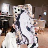 Fashion Abstract Art Marble Phone Case Back Cover - iPhone 11 Pro Max/11 Pro/11/XS Max/XR/XS/X/8 Plus/8/7 Plus/7 - halloladies