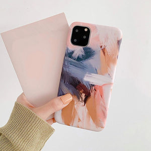 Watercolor Oil Painting Graffiti Phone Case Back Cover for iPhone 12 Pro Max/12 Pro/12/12 Mini/SE/11 Pro Max/11 Pro/11/XS Max/XR/XS/X/8 Plus/8 - halloladies