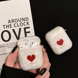 Cute Love Heart Shell Wireless Bluetooth Earphone Cases for Airpods - halloladies