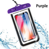 Luminous Watertight Universal Waterproof Phone Case Back Cover for iPhone 11/11 Pro/11 Pro Max/XS Max/XR/XS/X/8 Plus/8/7 Plus/7 - halloladies