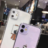 Cute Cartoon Dinosaur Painting Clear Soft Phone Case Back Cover for iPhone 12 Pro Max/12 Pro/12/12 Mini/SE/11 Pro Max/11 Pro/11/XS Max/XR/XS/X/8 Plus/8 - halloladies
