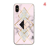 Retro Marble Flower Soft Phone Case Back Cover - iPhone 11/11 Pro/11 Pro Max/XS Max/XR/XS/X/8 Plus/8/7 Plus/7 - halloladies