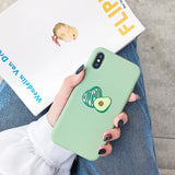 Cute Avocado Matte Soft TPU Phone Case Back Cover - iPhone 11/11 Pro/11 Pro Max/XS Max/XR/XS/X/8 Plus/8/7 Plus/7 - halloladies