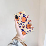 Square Fruit Orange Strawberry Soft TPU Phone Case Back Cover for iPhone XS Max/XR/XS/X/8 Plus/8/7 Plus/7/6s Plus/6s/6 Plus/6 - halloladies