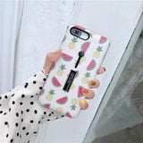 Cute Fruit Watermelon Lemon Hide Ring Holder Stand Phone Case Back Cover - iPhone 11/11 Pro/11 Pro Max/XS Max/XR/XS/X/8 Plus/8/7 Plus/7 - halloladies