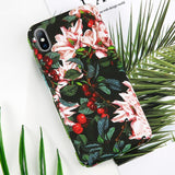 Vintage Flower Leaf Phone Case Back Cover - iPhone 11 Pro Max/11 Pro/11/XS Max/XR/XS/X/8 Plus/8 - halloladies