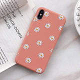 Cute White Chrysanthemum Flower Phone Case Back Cover for iPhone 11/11 Pro/11 Pro Max/XS Max/XR/XS/X/8 Plus/8/7 Plus/7 - halloladies