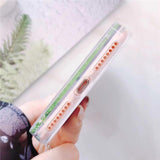 Flowing Liquid Bling Glitter Watermelon Avocado TPU Phone Case Back Cover for iPhone XS Max/XR/XS/X/8 Plus/8/7 Plus/7/6s Plus/6s/6 Plus/6 - halloladies