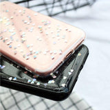Glitter Powder Colorful Love Hert Soft TPU Phone Case Back Cover - iPhone 11/11 Pro/11 Pro Max/XS Max/XR/XS/X/8 Plus/8/7 Plus/7 - halloladies