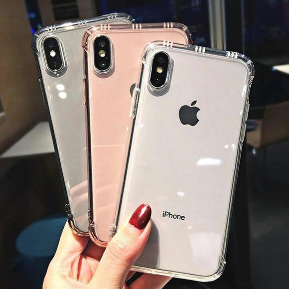 Luxury Transparent Phone Case Back Cover for iPhone 11 Pro Max/11 Pro/11/XS Max/XR/XS/X/8 Plus/8/7 Plus/7/6s Plus/6s/6 Plus/6 - halloladies