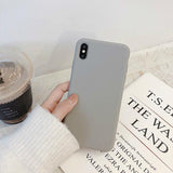 Cute Matte Solid Candy Phone Case Back Cover - iPhone 12 Pro Max/12 Pro/12/12 Mini/SE/11 Pro Max/11 Pro/11/XS Max/XR/XS/X/8 Plus/8 - halloladies