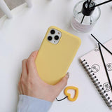 Candy Color Love Heart Chain Soft Phone Case Back Cover for iPhone 11/11 Pro/11 Pro Max/XS Max/XR/XS/X/8 Plus/8/7 Plus/7 - halloladies