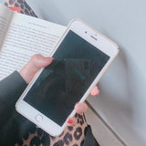 Simple Funny White Cat Graffiti Phone Case Back Cover - iPhone 11/11 Pro/11 Pro Max/XS Max/XR/XS/X/8 Plus/8/7 Plus/7 - halloladies