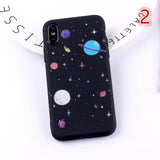 Outer Space Planet Stars Moon Spaceship Soft Matte Phone Case Back Cover - iPhone 11/11 Pro/11 Pro Max/XS Max/XR/XS/X/8 Plus/8/7 Plus/7 - halloladies