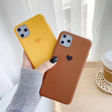 Sweet Couples Love Heart Matte Soft Phone Case Back Cover - iPhone 12 Pro Max/12 Pro/12/12 Mini/SE/11 Pro Max/11 Pro/11/XS Max/XR/XS/X/8 Plus/8 - halloladies
