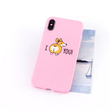 Candy Color Cute Corgi Dog Phone Case Back Cover for iPhone 11/11 Pro/11 Pro Max/XS Max/XR/XS/X/8 Plus/8/7 Plus/7 - halloladies