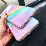 Gold Foil Gradient Rainbow Glitter Soft Phone Case Back Cover - iPhone 12 Pro Max/12 Pro/12/12 Mini/SE/11 Pro Max/11 Pro/11/XS Max/XR/XS/X/8 Plus/8 - halloladies