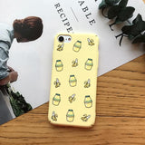 Milk Strawberry Banana Phone Case Back Cover - iPhone XS Max/XR/XS/X/8 Plus/8/7 Plus/7/6s Plus/6s/6 Plus/6 - halloladies
