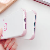 Cute Smile Love Heart Soft Leather Silicone Phone Case for iPhone 12 Pro Max/12 Pro/12/12 Mini/SE/11 Pro Max/11 Pro/11/XS Max/XR/XS/X/8 Plus/8 - halloladies