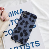 Retrro Furry Leopard Phone Case Back Cover for iPhone 11 Pro Max/11 Pro/11/XS Max/XR/XS/X/8 Plus/8/7 Plus/7 - halloladies