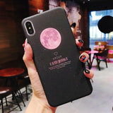 Starry Sky Moon Plane Hard Phone Case Back Cover - iPhone 11/11 Pro/11 Pro Max/XS Max/XR/XS/X/8 Plus/8/7 Plus/7 - halloladies