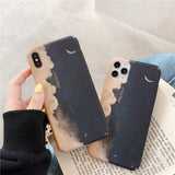 Night Sky Moon Hard Phone Case Back Cover for iPhone 12 Pro Max/12 Pro/12/12 Mini/SE/11 Pro Max/11 Pro/11/XS Max/XR/XS/X/8 Plus/8 - halloladies