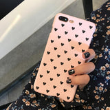 Cute Pink Couple Love Heart Phone Case Back Cover - iPhone XS Max/XR/XS/X/8 Plus/8/7 Plus/7/6s Plus/6s/6 Plus/6 - halloladies