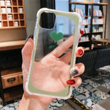 Simple Candy Color Love Heart Transparent Acrylic Phone Case Back Cover for iPhone 12 Pro Max/12 Pro/12/12 Mini/SE/11 Pro Max/11 Pro/11/XS Max/XR/XS/X/8 Plus/8 - halloladies