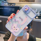 Cute Rabbits Candy Color Camera Lens Protection Phone Case for iPhone 13 Pro Max/13 Pro/13/13 Mini and More iPhone Models