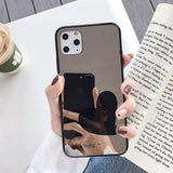 Heart Mirror Acrylic Letters Phone Case Back Cover for iPhone 11 Pro Max/11 Pro/11/XS Max/XR/XS/X/8 Plus/8/7 Plus/7 - halloladies