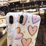 Laser Diamond Love Heart Soft Phone Case Back Cover for iPhone 12 Pro Max/12 Pro/12/12 Mini/SE/11 Pro Max/11 Pro/11/XS Max/XR/XS/X/8 Plus/8 - halloladies