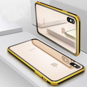 Ultra Thin Soft Edge Shockproof Transparent Glass Phone Case Back Cover - iPhone 11 Pro Max/11 Pro/11/XS Max/XR/XS/X/8 Plus/8/7 Plus/7/6s Plus/6s/6 Plus/6 - halloladies