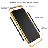 Luxury Contrast Color Metal Aluminum Armor Phone Case Back Cover - iPhone 11 Pro Max/11 Pro/11/XS Max/XR/XS/X/8 Plus/8/7 Plus/7 - halloladies