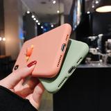 3D Cute Rabbit Cat Solid Color Soft Phone Case Back Cover for iPhone 12 Pro Max/12 Pro/12/12 Mini/SE/11 Pro Max/11 Pro/11/XS Max/XR/XS/X/8 Plus/8 - halloladies