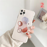 Contrast Art Abstract Retro Geometry Frame Camera Protector Soft Phone Case Back Cover for iPhone 12 Pro Max/12 Pro/12/12 Mini/SE/11 Pro Max/11 Pro/11/XS Max/XR/XS/X/8 Plus/8 - halloladies
