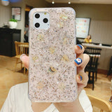 Simple Glitter Colorful Foil Soft TPU Phone Case Back Cover for iPhone 11 Pro Max/11 Pro/11/XS Max/XR/XS/X/8 Plus/8/7 Plus/7 - halloladies