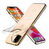 Plating Solid Color Edge Soft Clear Phone Case Back Cover - iPhone 11/11 Pro/11 Pro Max/XS Max/XR/XS/X/8 Plus/8/7 Plus/7 - halloladies