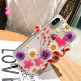 Real Dried Daisy Flower Clear Phone Case Back Cover - iPhone 11/11 Pro/11 Pro Max/XS Max/XR/XS/X/8 Plus/8/7 Plus/7 - halloladies