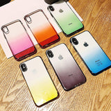 Luxury Solid Color Gradient Soft Silicon Phone Case Back Cover - iPhone XS Max/XR/XS/X/8 Plus/8/7 Plus/7/6s Plus/6s/6 Plus/6 - halloladies