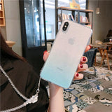Glitter Star Foil Transparent with Strap Chain Phone Case Back Cover - iPhone 11/11 Pro/11 Pro Max/XS Max/XR/XS/X/8 Plus/8/7 Plus/7 - halloladies