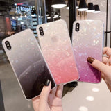 Simple Gradient Color Drem Shell Phone Case Back Cover - iPhone 11 Pro Max/11 Pro/11/XS Max/XR/XS/X/8 Plus/8/7 Plus/7 - halloladies