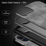 Fabric Cloth Texture Phone Case Back Cover - iPhone 11 Pro Max/11 Pro/11/XS Max/XR/XS/X/8 Plus/8 - halloladies