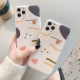 Simple Scrawl Letter Glossy Soft Phone Case Back Cover - iPhone 11/11 Pro/11 Pro Max/XS Max/XR/XS/X/8 Plus/8/7 Plus/7 - halloladies