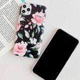 Beautiful Flower & Leaf Phone Case Back Cover for iPhone 11 Pro Max/11 Pro/11/XS Max/XR/XS/X/8 Plus/8/7 Plus/7 - halloladies