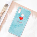 Fashion Fabric Textures Love Heart Letter Phone Case Back Cover - Xiaomi Mi and Redmi - halloladies