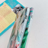 Retro Banana Leaf & Flower Phone Case Back Cover for iPhone 11/11 Pro/11 Pro Max/XS Max/XR/XS/X/8 Plus/8/7 Plus/7 - halloladies